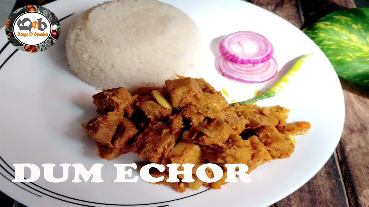 Dum Echor I Echorer Dum I Kosha Echor I Echor Kosha Recipe I Raw Jackfruit Recipe I