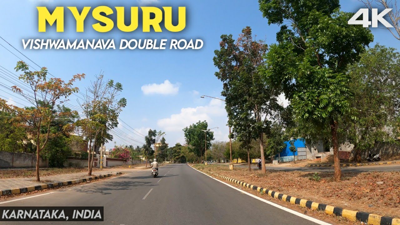 Mysore 4K | Vishwamanava Double Road | Kuvempu Nagar
