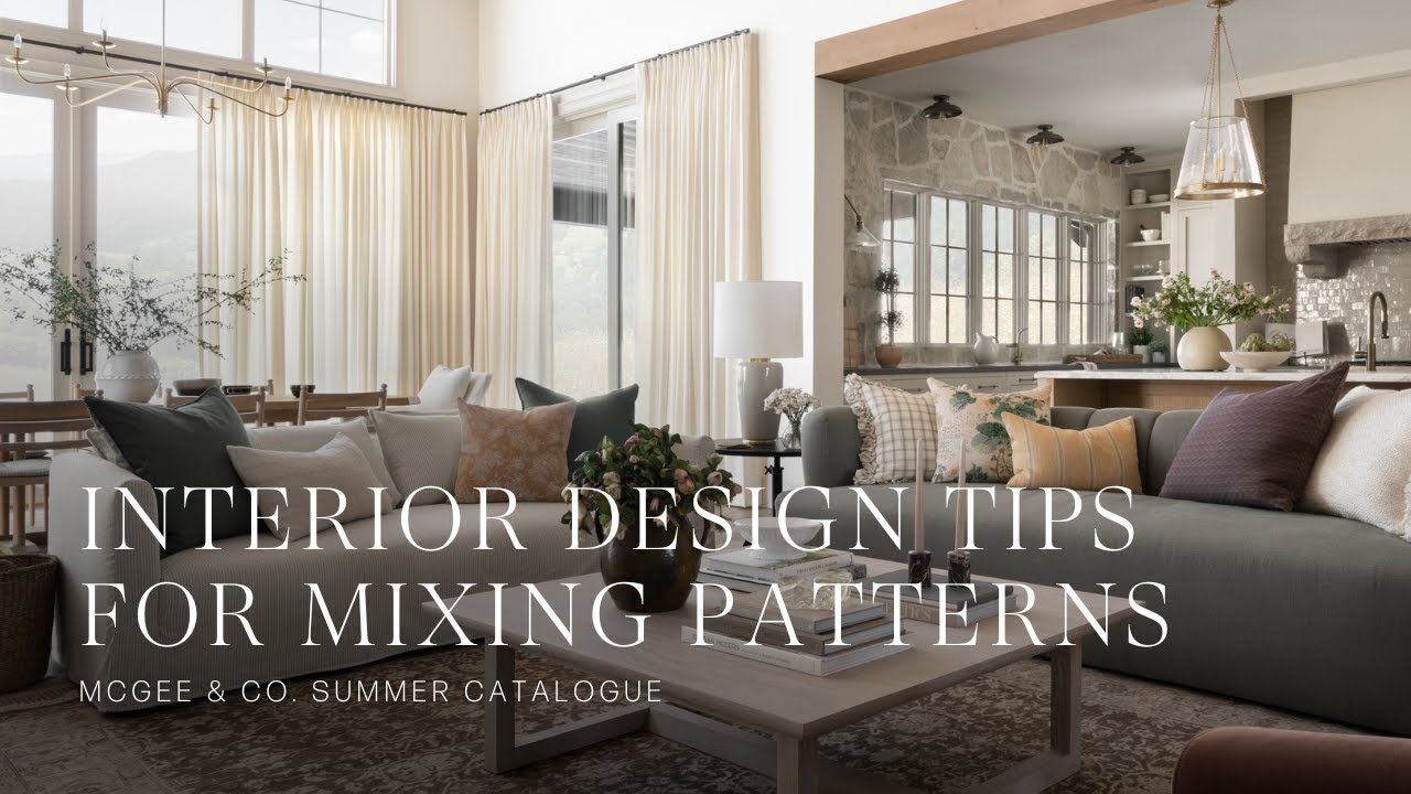 Interior Design Tips for Mixing Patterns in a Living Room and Bedroom | McGee & Co. Summer Catalogue
