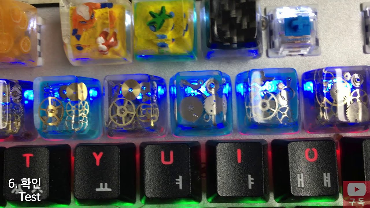 [레진 공예] 시계 포인트 키캡 만들기how to make point keycap