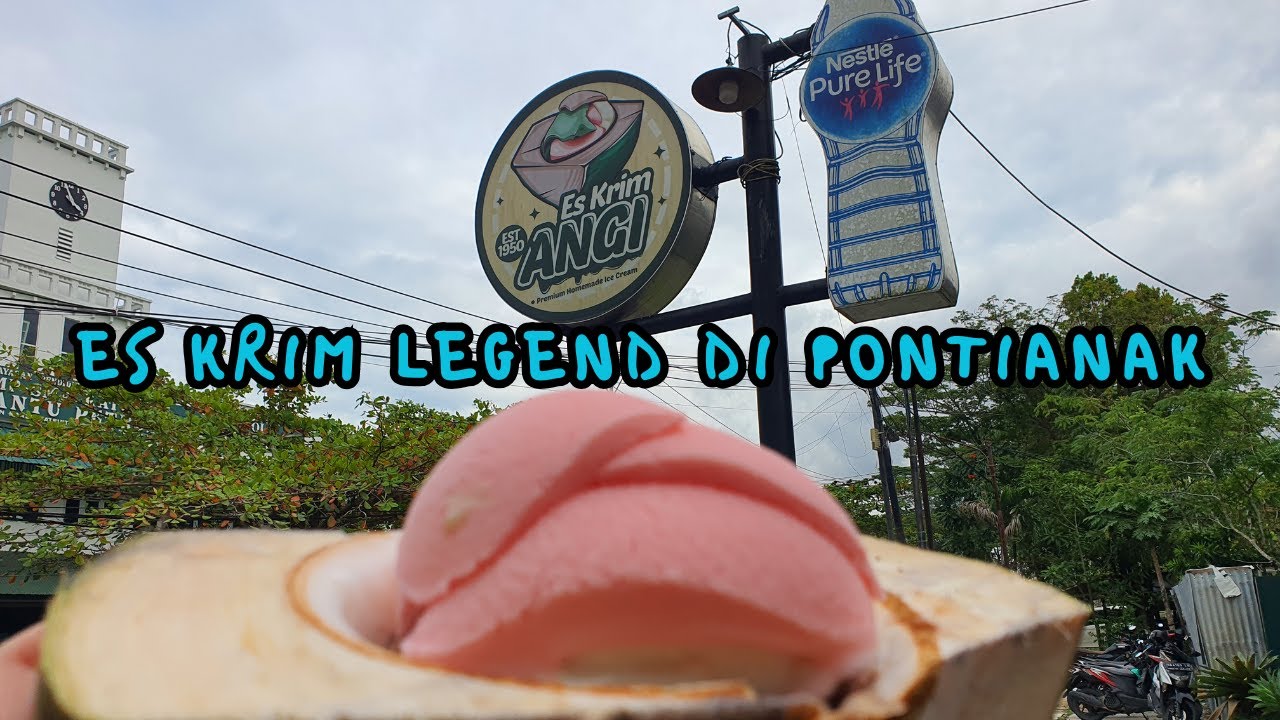 Es Krim di Batok Kelapa Paling Terkenal di Pontianak || Es Krim Angi, Pontianak - Kal Bar