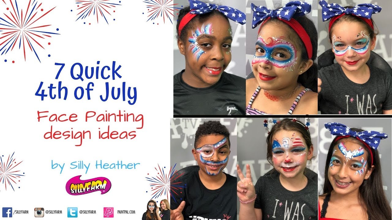 7 Quick 4th of July face Painting Design Ideas