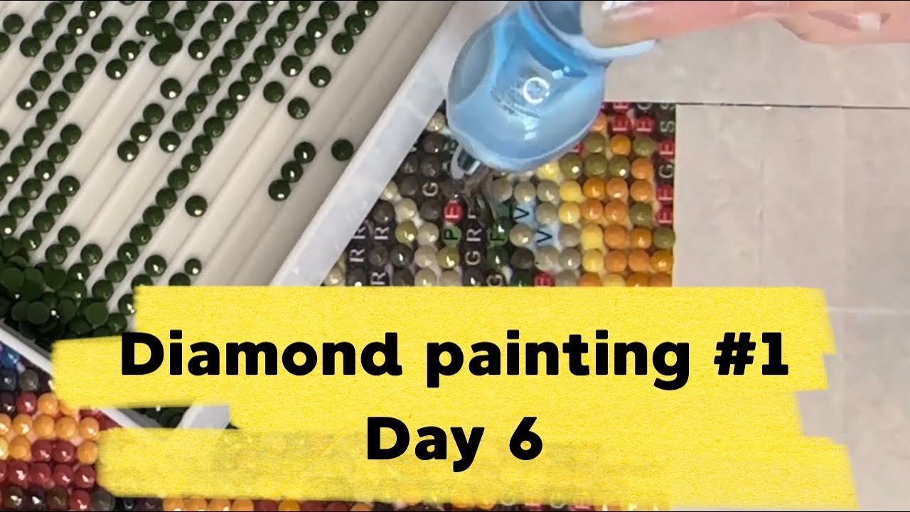 ASMR💎Diamond painting #1 - Day 6💫 So satisfying to watch 💎