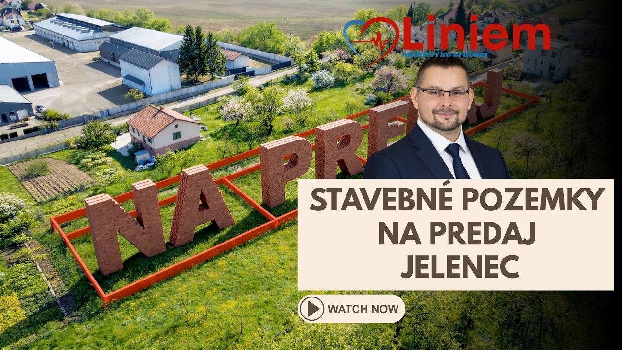 🔥 PREDAJ | 4 stavebné pozemky – Jelenec | siete pripravené | podiel na prístupovej ceste + projekt
