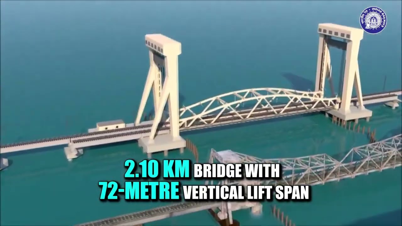 Revolutionary Pamban Rail Bridge-India’s First Vertical Lift Marvel