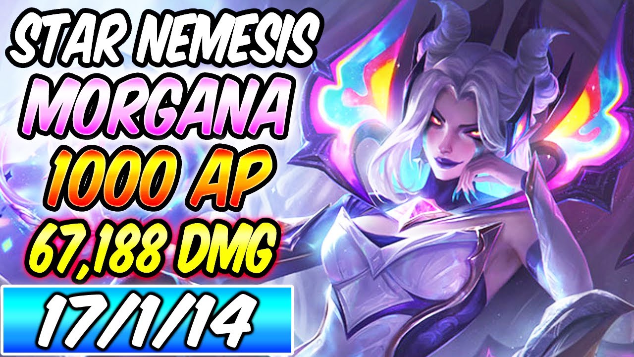S+ ~1000 AP STAR NEMESIS MORGANA MID GAMEPLAY | Build & Runes | STAR GUARDIAN - League of Legends