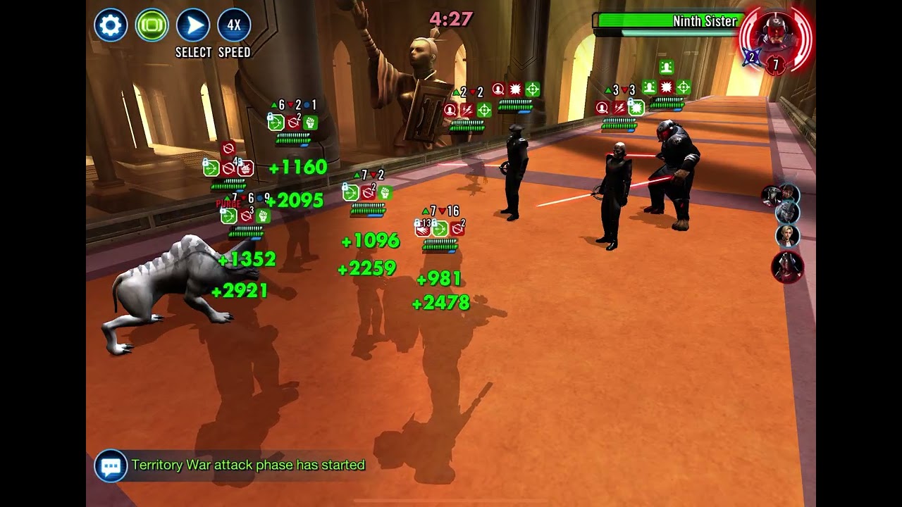 SWGOH, TW: Bad Batch (Hunter + Batcher Omicron) vs Inquisitorious (Grand Inquisitor 3 Omicrons)