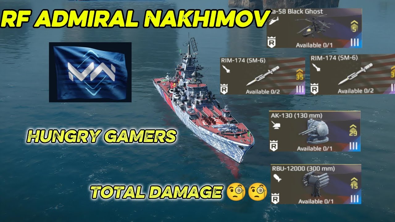 RF ADMIRAL NAKHIMOV THIS SHIP IS LIKE A MONSTER 💀💀💀 TOTAL DAMAGE 🧐🤔🤨 UPGRADED ITEMS 🤫🤫