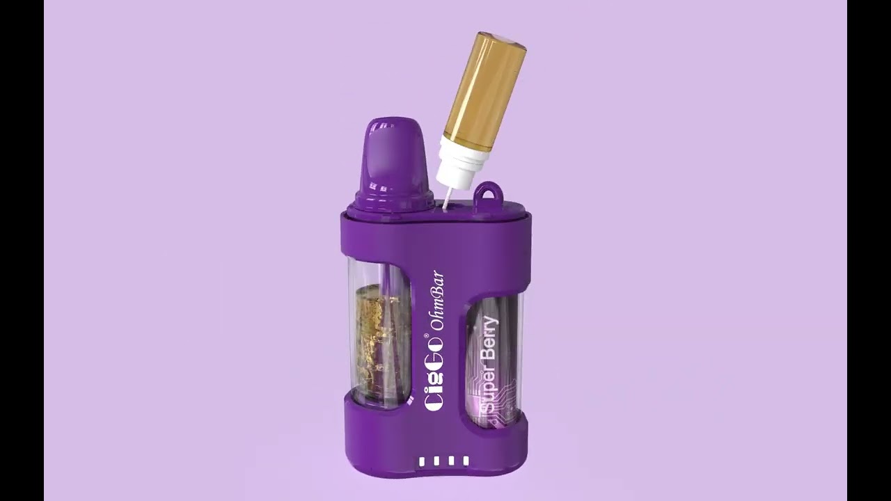 CigGo OhmBar. The first 15ml disposable vape device.see through tank.Juice controller.No leakage.