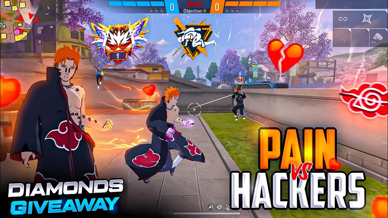 PAIN NAGATO vs HACKER 😈 PAIN BUNDLE GAMEPLAY 🧡 NARUTO CHAPTER 2 GAMEPLAY 🔥 DIAMONDS GIVEAWAY 💎 HTG