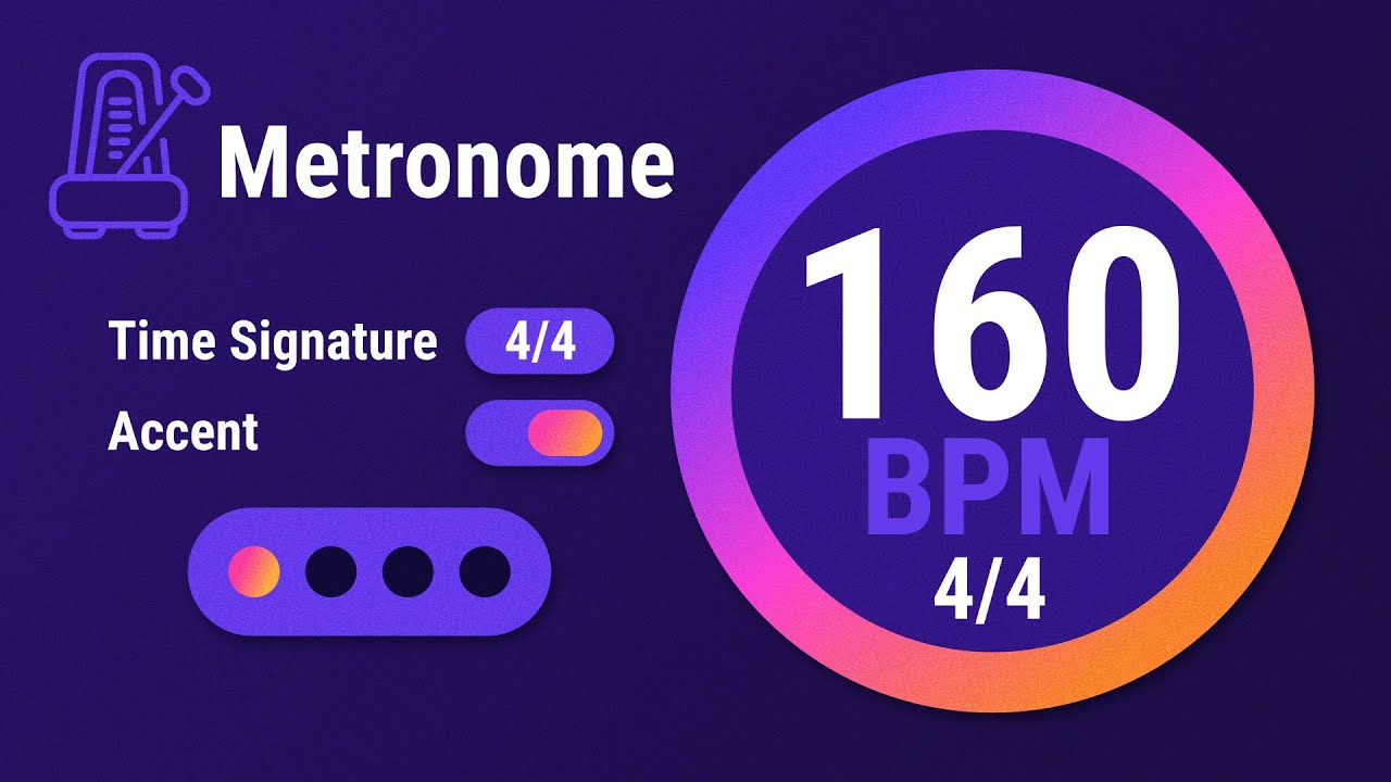 160 BPM 4/4 - Metronome with accent