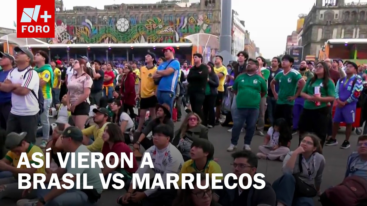 28 mil aficionados vieron el Marruecos vs Brasil en el Z&oacute;calo de CDMX