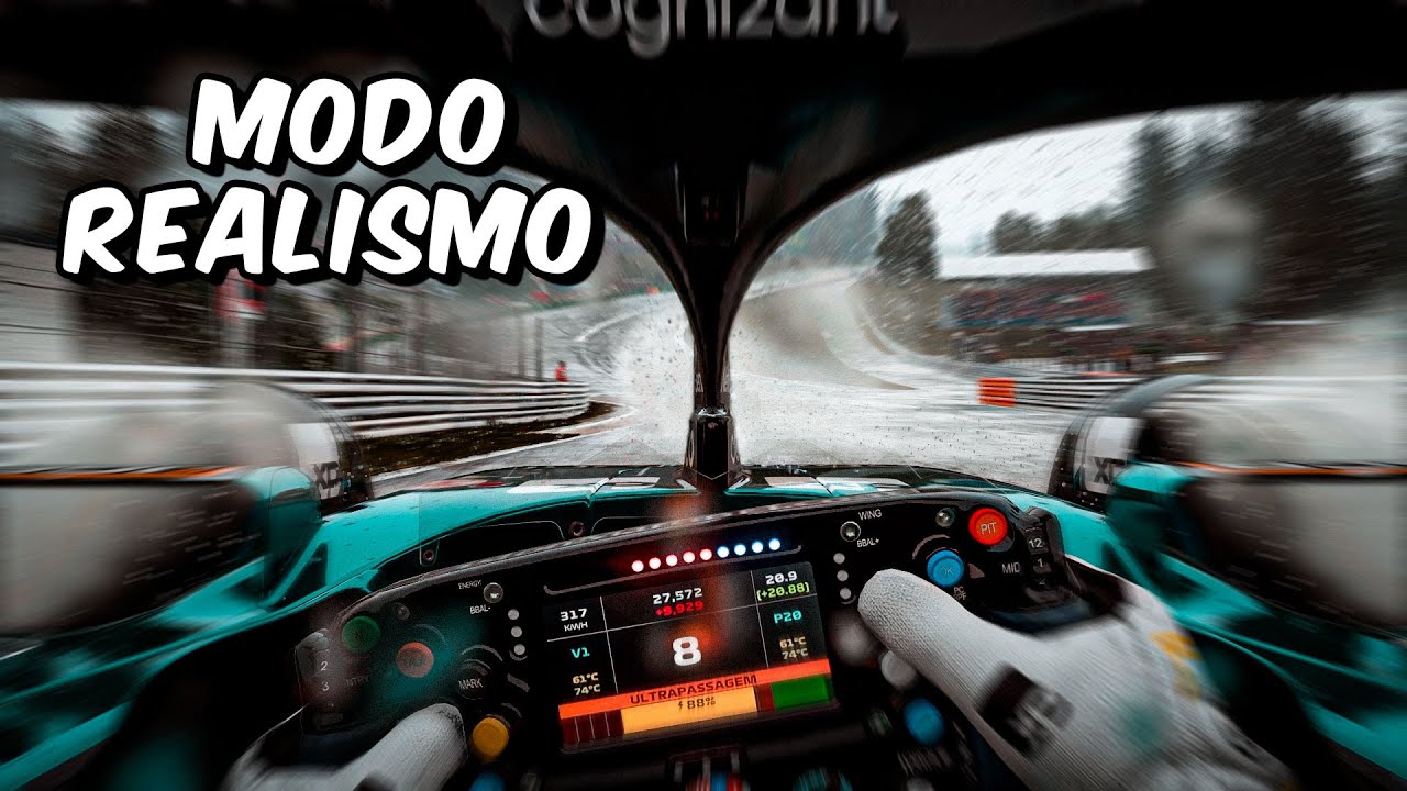 CORRI NA CHUVA SIMULANDO O MÁXIMO DE REALISMO! CORRIDA ÉPICAAA!