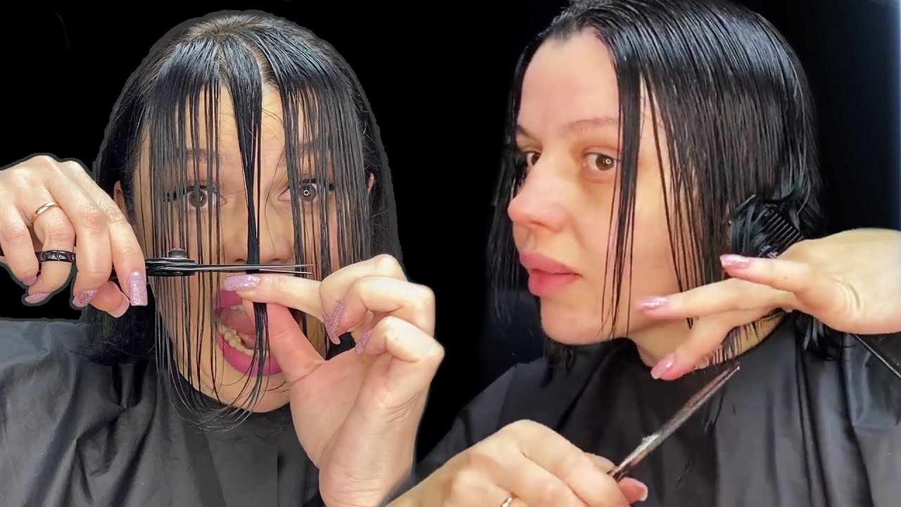 СТРИЖКИ за 5 МИНУТ САМОЙ СЕБЕ ПАРИКМАХЕР НЕ НУЖЕН! ЧЕЛКА ШТОРКА