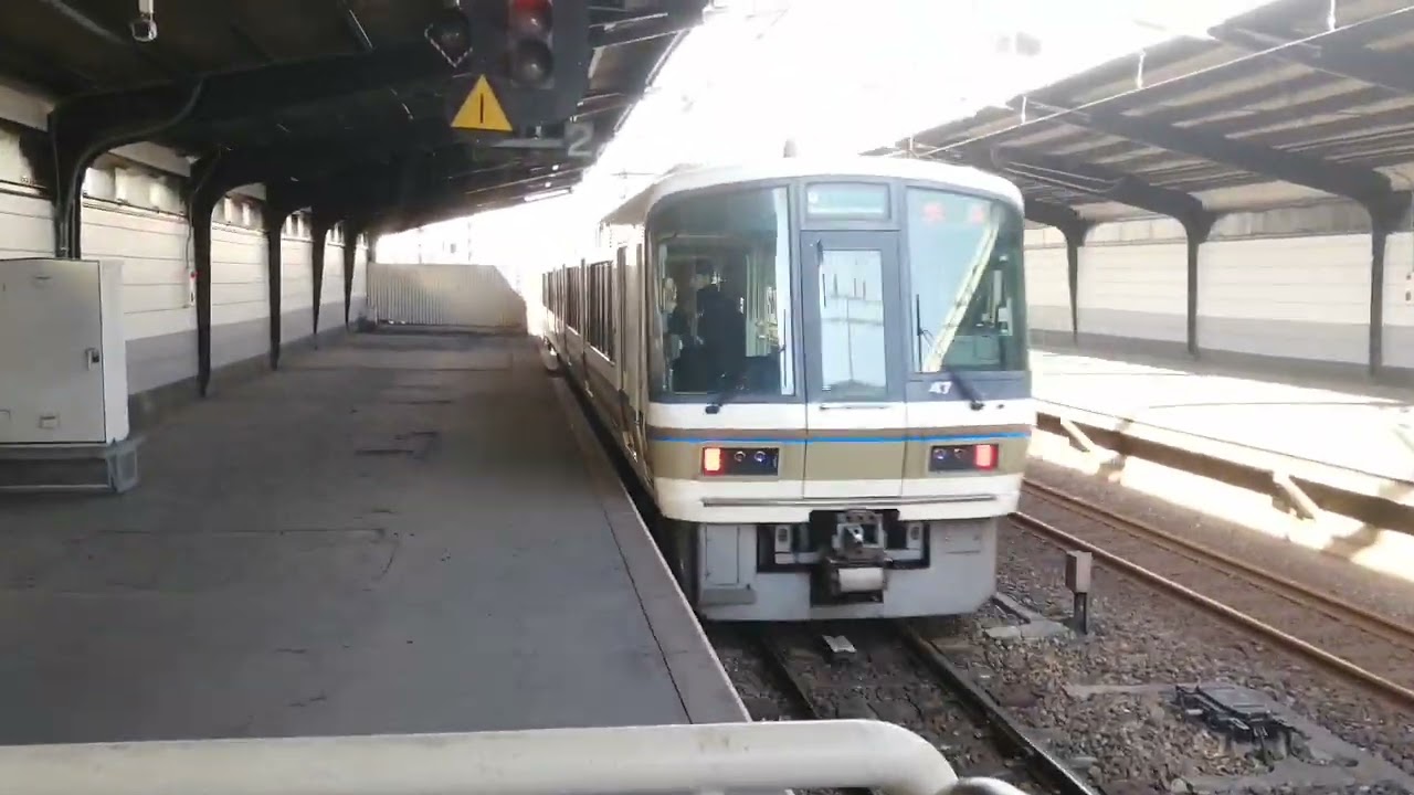 大和路快速奈良行き221系フルカラーLED鶴橋駅発車
