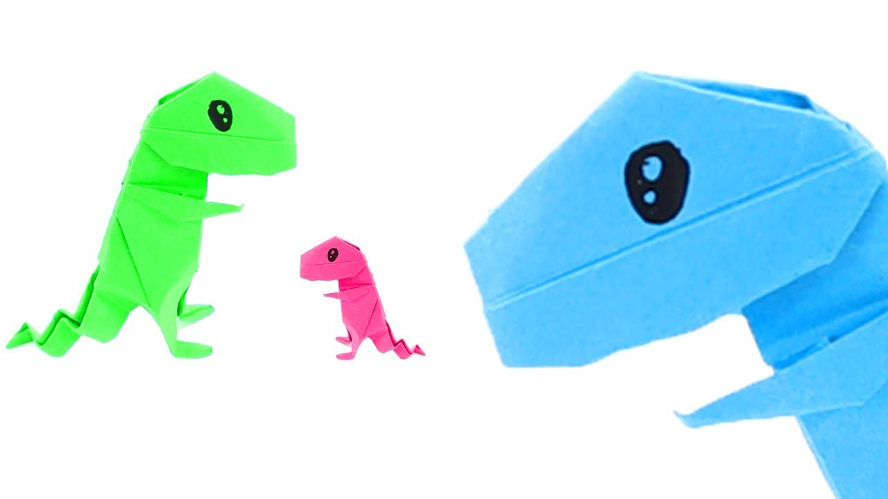 How To Make Paper Dinosaur T Rex | Origami Dinosaur T Rex | Easy Origami Tutorial Step by Step