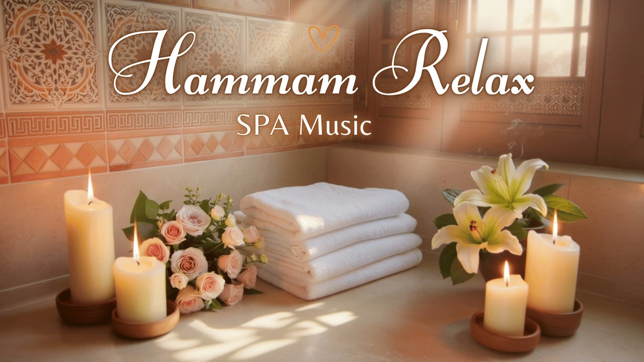 🌺 Floral Hammam Spa Ambience • 3 Hours Gentle Steam Bath & Stress Relief Music | Hammam Relax 🌫️