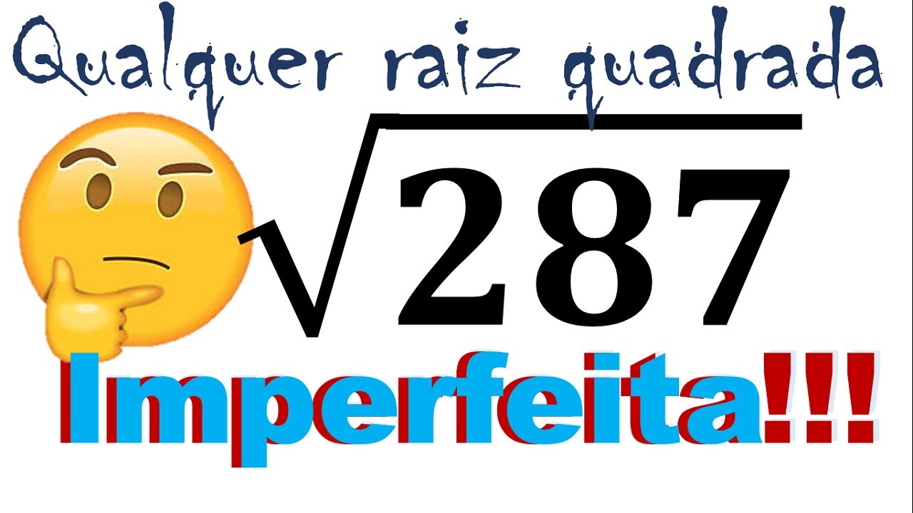 Em 1min Raiz quadrada de Qualquer número - matematística básica