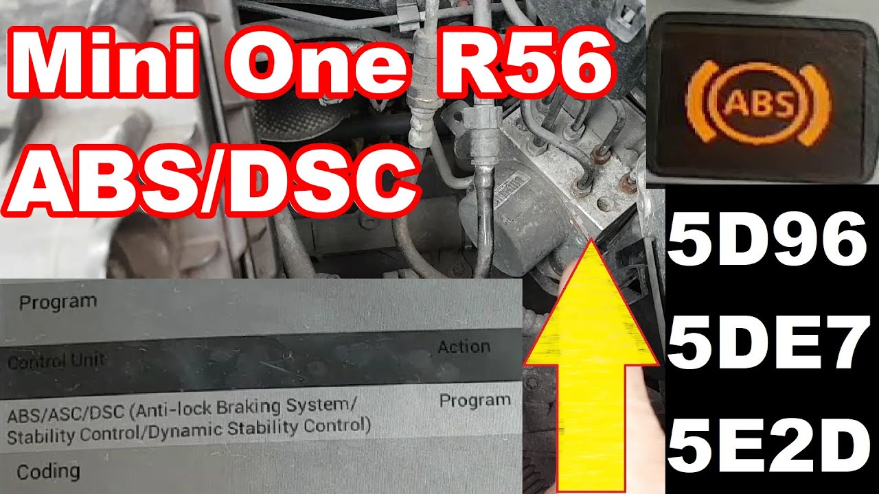 Mini One R56 ABS light on. Errors 5D96, 5DE7, 5E2D . Fault finding and repair.