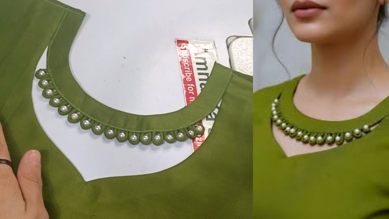 New Neck Design Cutting and Stitching || Unique and Stylish Neckline Sewing Tutorial by amnakastudio