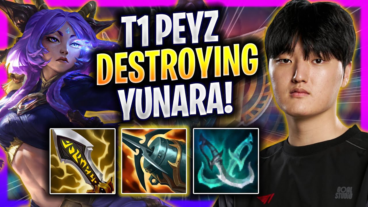 T1 PEYZ DESTROYING WITH YUNARA! - T1 Peyz Plays Yunara ADC vs Zeri!