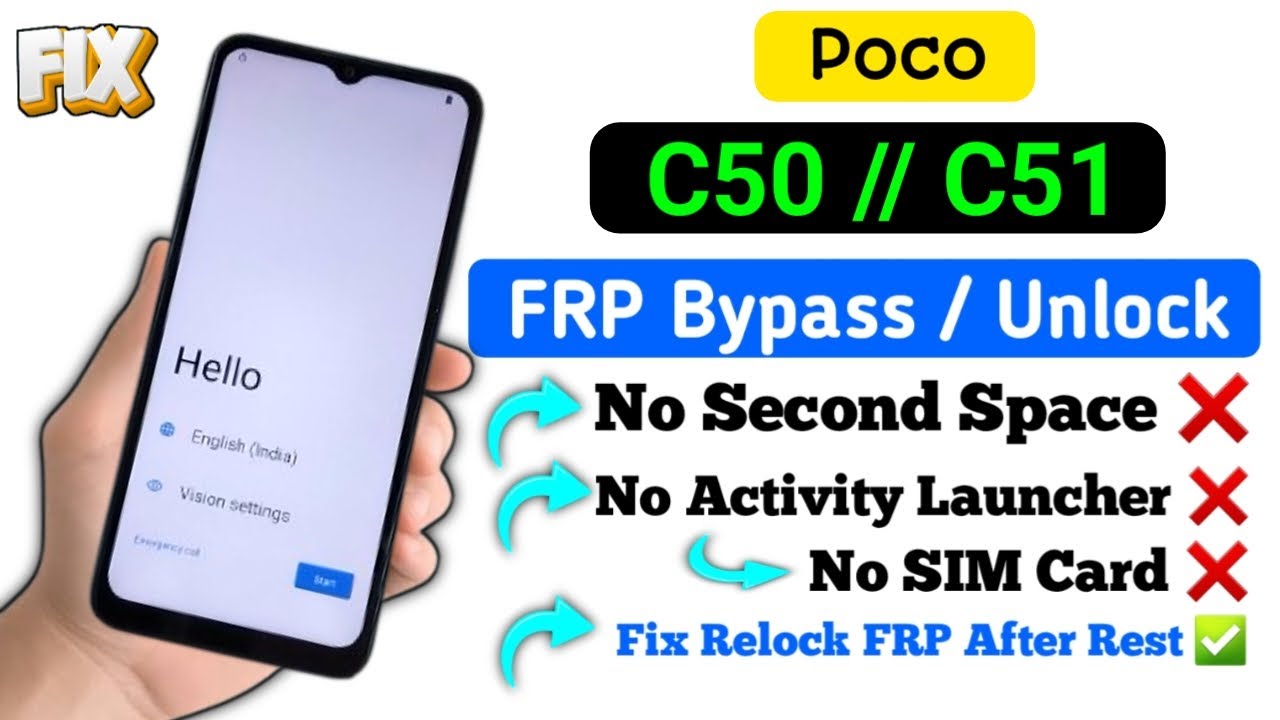 Poco c51 FRP Bypass 💥 New Solution ✅ Poco C51 Google Account Bypass  100% Working