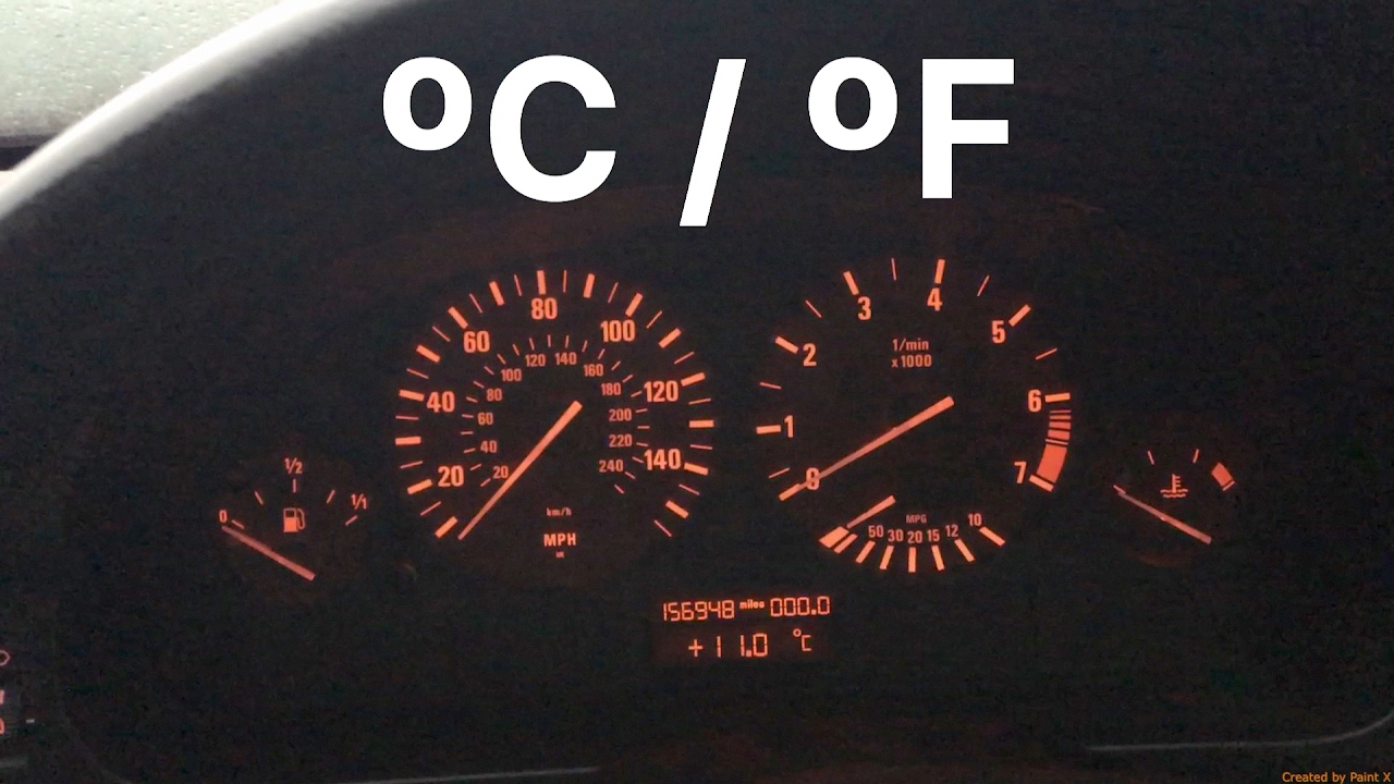 Как легко изменить показания температуры вашего BMW с &ordm;C на &ordm;F или с &ordm;F на &ordm;C. Инструменты не нужны!