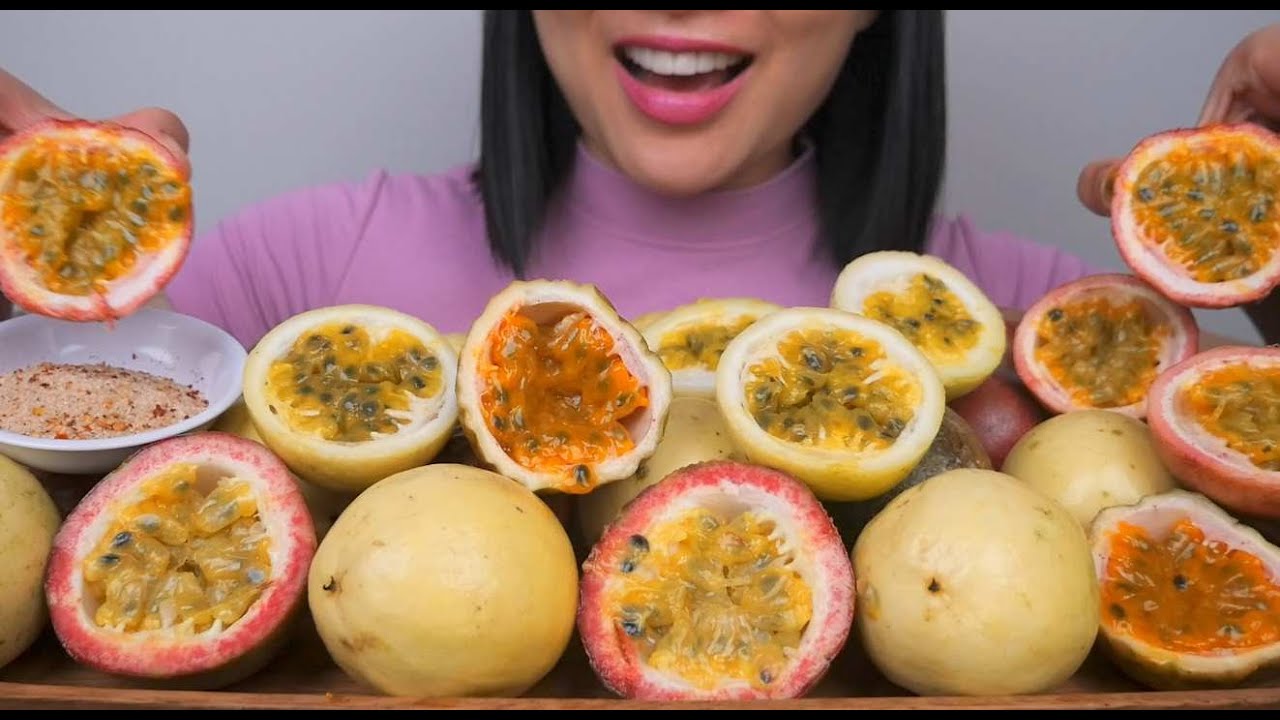 PASSION FRUITS (ASMR EATING SOUNDS) LIGHT WHISPERS | SAS-ASMR