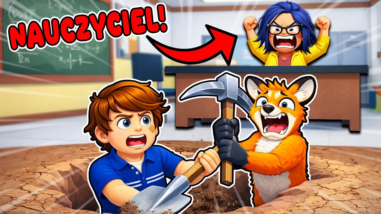UCIEKLIŚMY Z SZKOŁY WIELKĄ DZIURĄ! w ROBLOX!