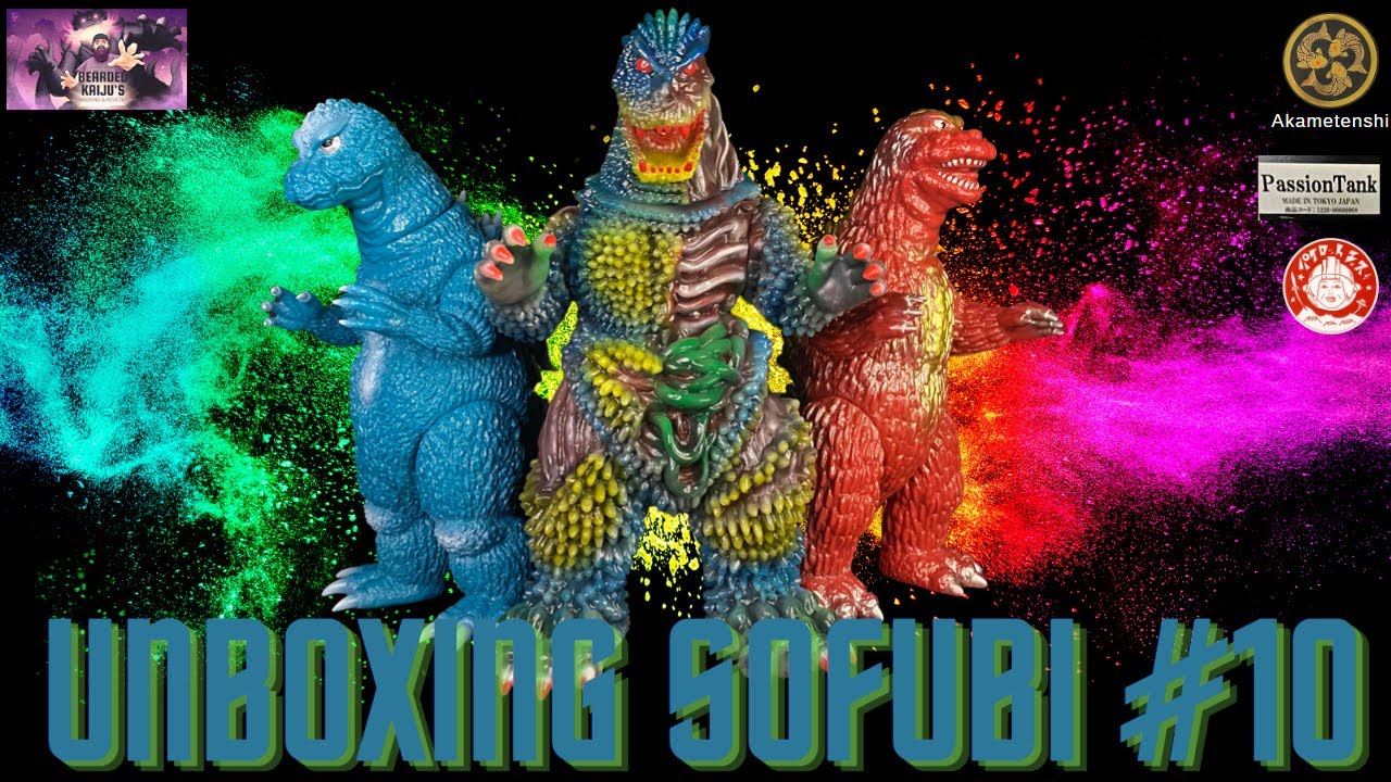 Unboxing Sofubi #10 (PassionTank Godzilla 1964/Akametenshi Zombielah/Pilot Ace Godzilla 1965)