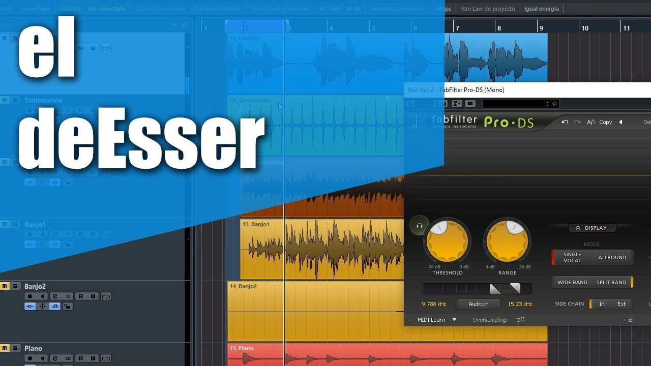 El DeEsser: Qué es y cómo utilizarlo | Videotutorial Grabación y Mezcla | Estudio Durango