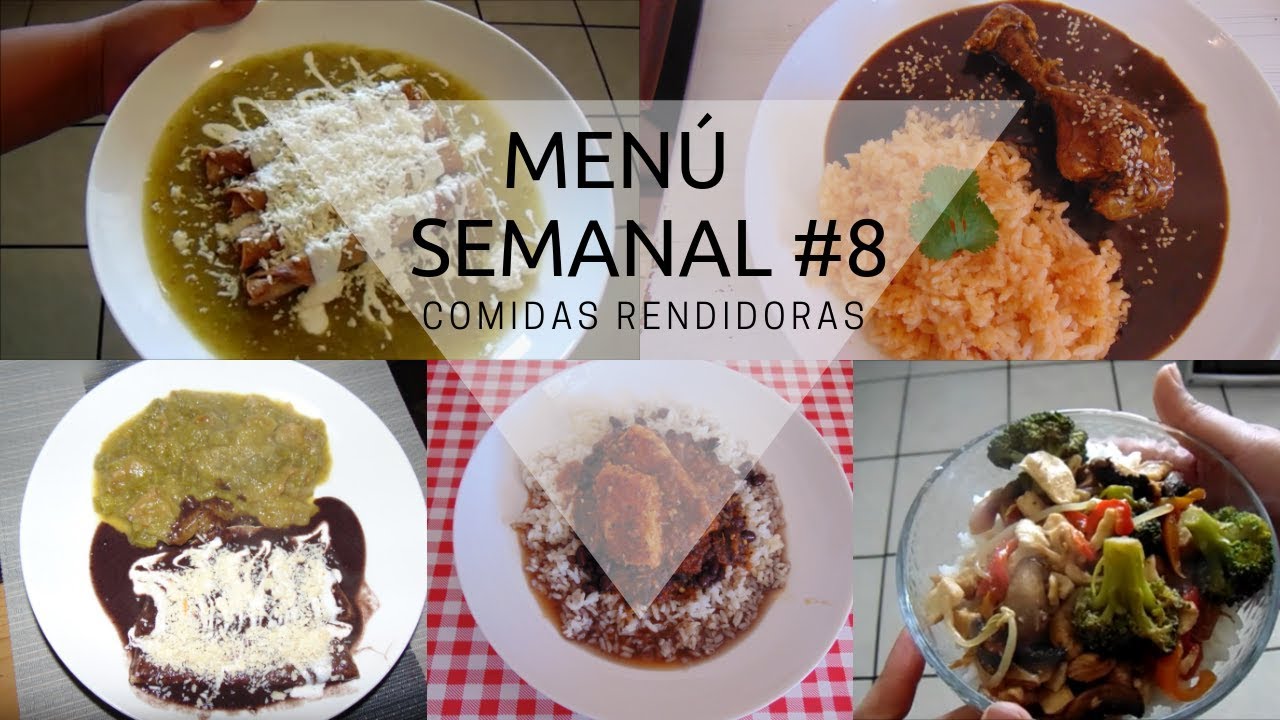 Menú Semanal #8 | Comidas Rendidoras | Erika Blop