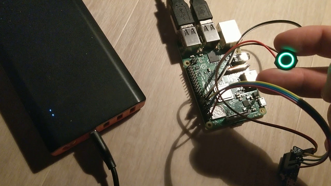 OnOff Shim mit LED am Raspberry Pi an EasyAcc Powerbank