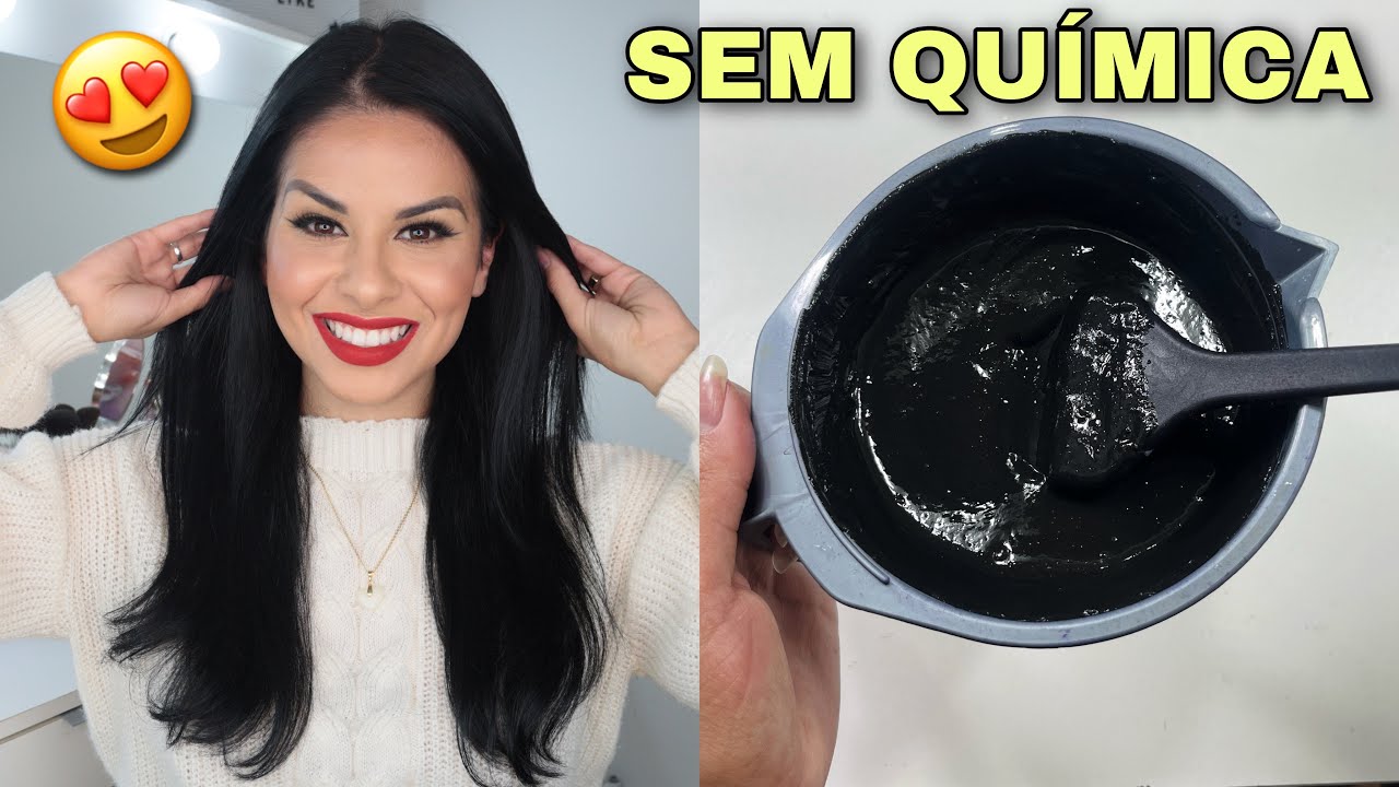 Como fazer TINTA CASEIRA para CABELOS PRETOS - Hosana De Lima