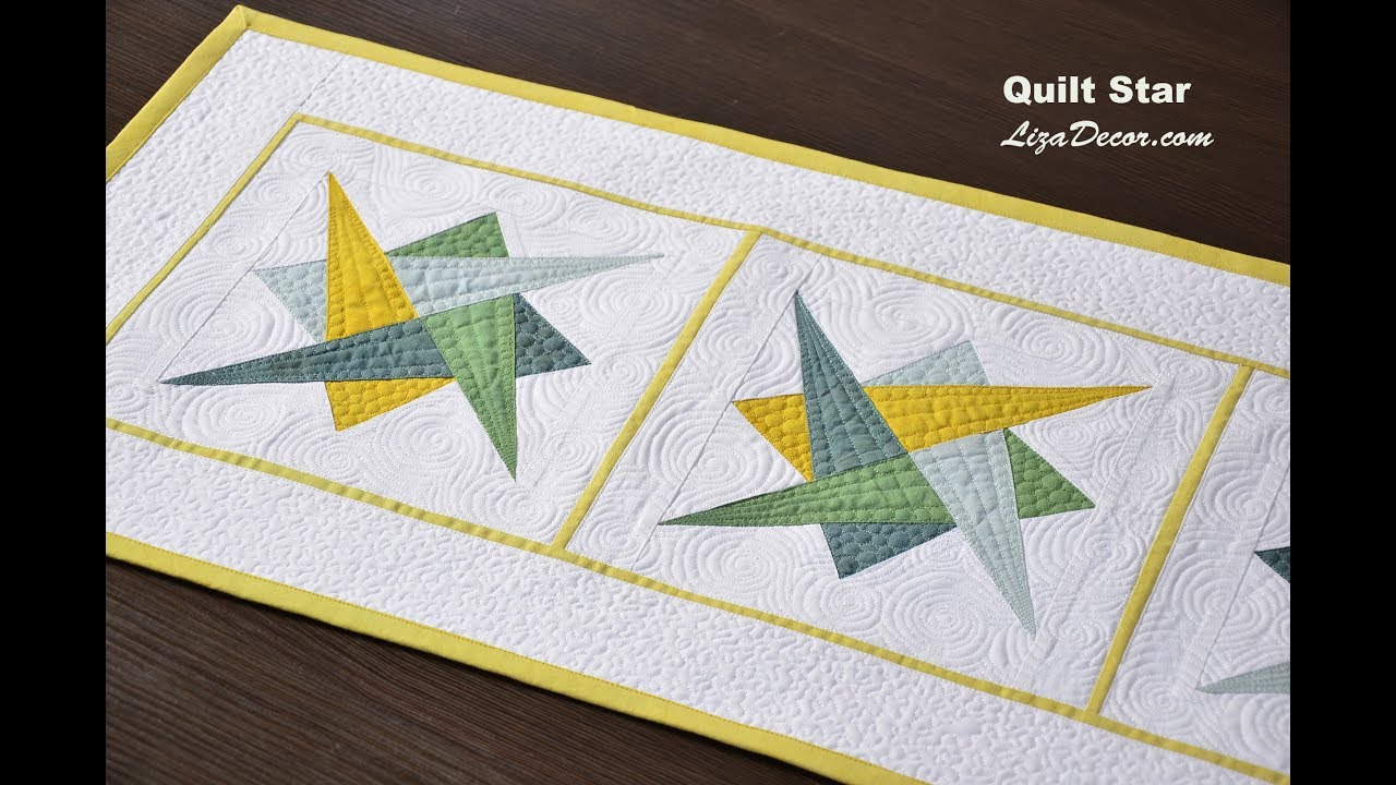Patchwork Quilt Star & Triangl Hypnotic - LizaDecor.com