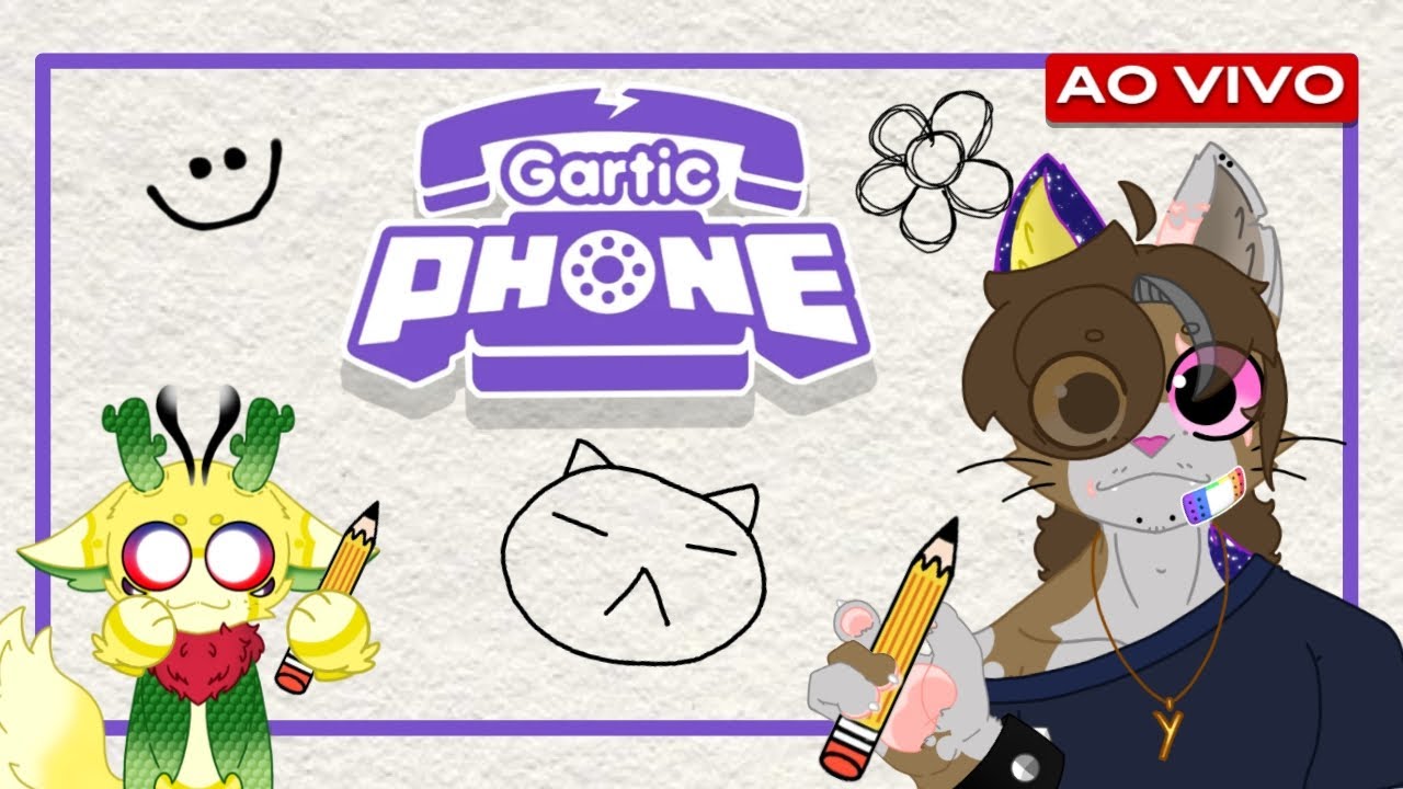 Jogando Gartic Phone com os Inscritos - Gartic Phone 🔴 AO VIVO