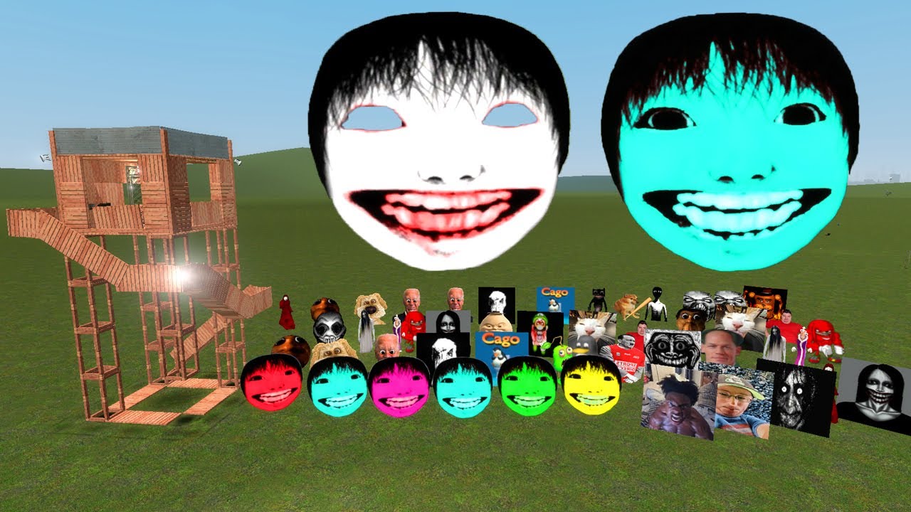 Yoshie family,Obunga,Juandale and Too much nextbost vs Towers Garry's Mod