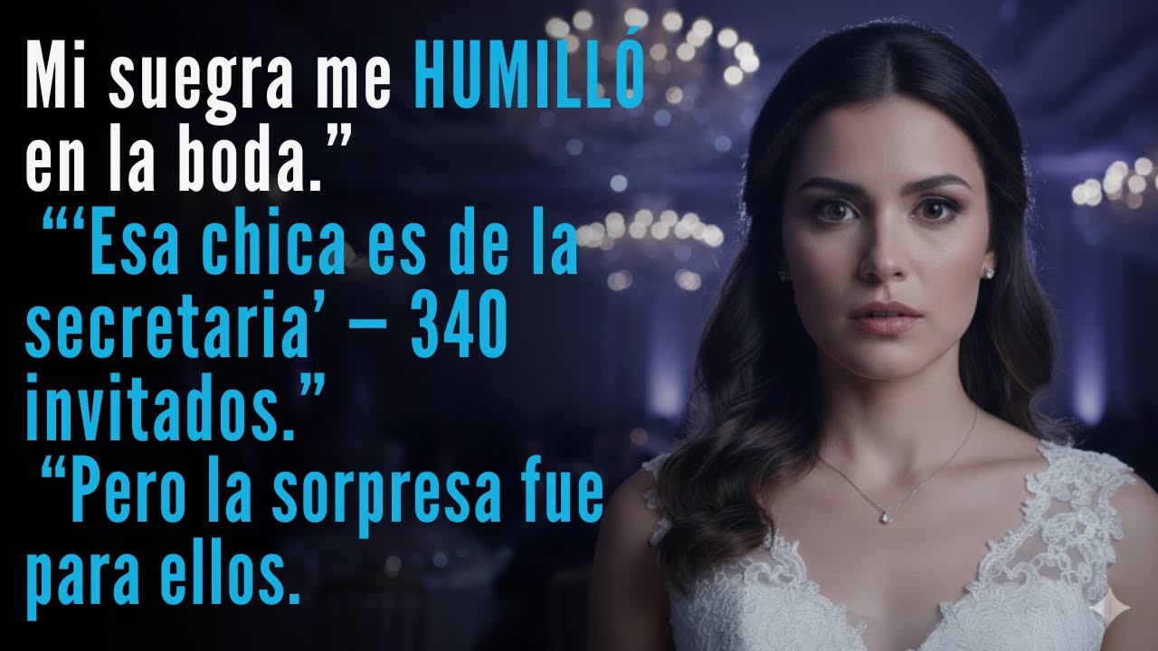 Mi suegra gritó en la boda ¡Esa no es tu hija, es de mi hijo con su secretaria!, y 340 invitados...
