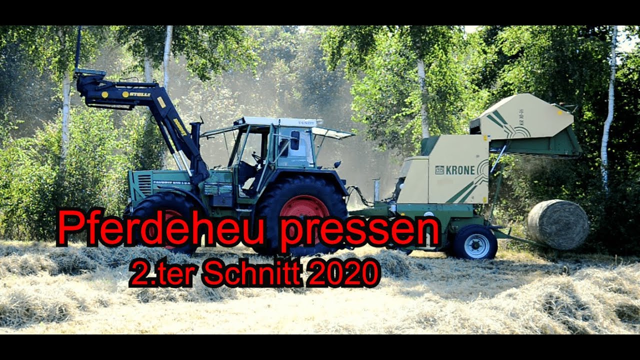 ViereckigAgrar #1: Heupressen 2.ter Schnitt 2020 mit Fendt 615/822 und Krone KR10-16S #Tiedemann