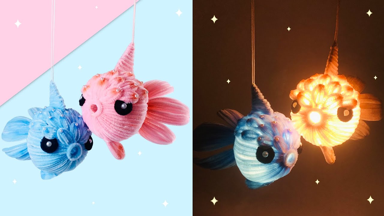 Cách Làm Lồng Đèn Cá Chép Đón Trung Thu Bằng Kẽm Nhung Đơn Giản Nhất / DIY Pipe Cleaner Lantern