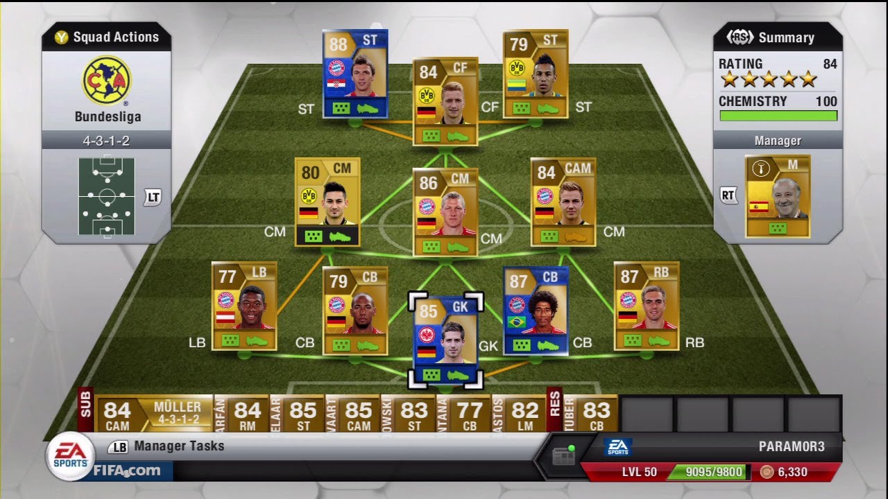 FIFA 13: Bundesliga 500k / 800k Squad (3 TOTS Players)