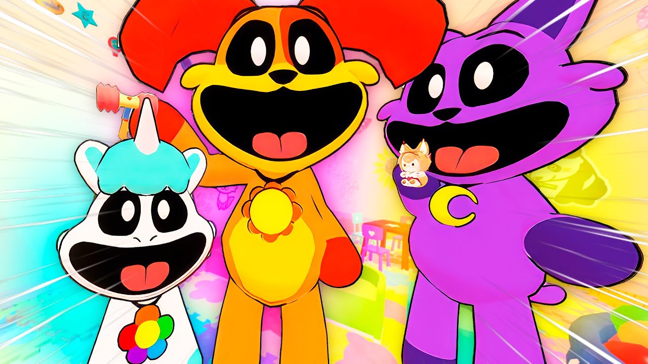 CATNAP Y DOGDAY EN UNA GUARDERIA JUNTO A CRAFTYCORN | Smilling critters VR😸🐶