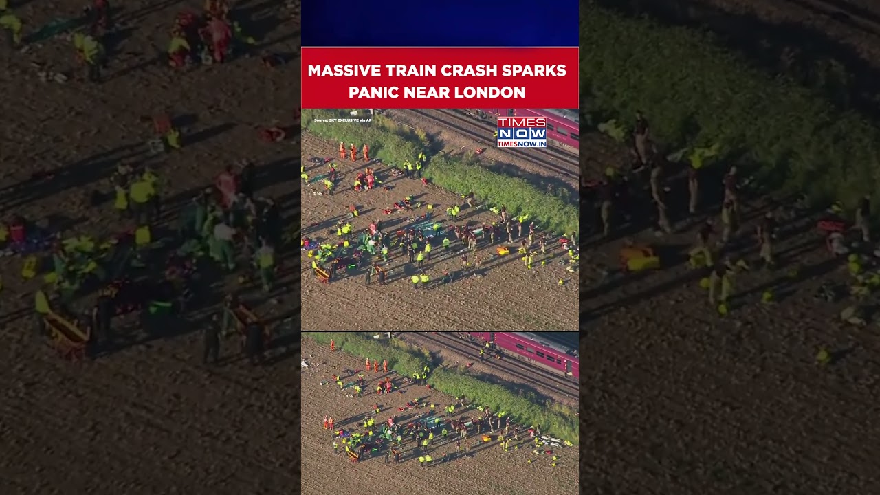 Major Train Collision Triggers Massive Emergency Response Near London #shorts
