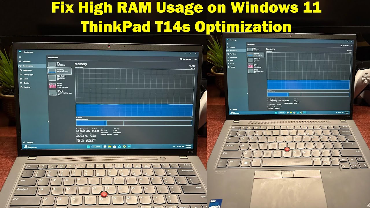 Как предотвратить чрезмерное потребление оперативной памяти Windows | ThinkPad T14s Gen 3 / Windo...