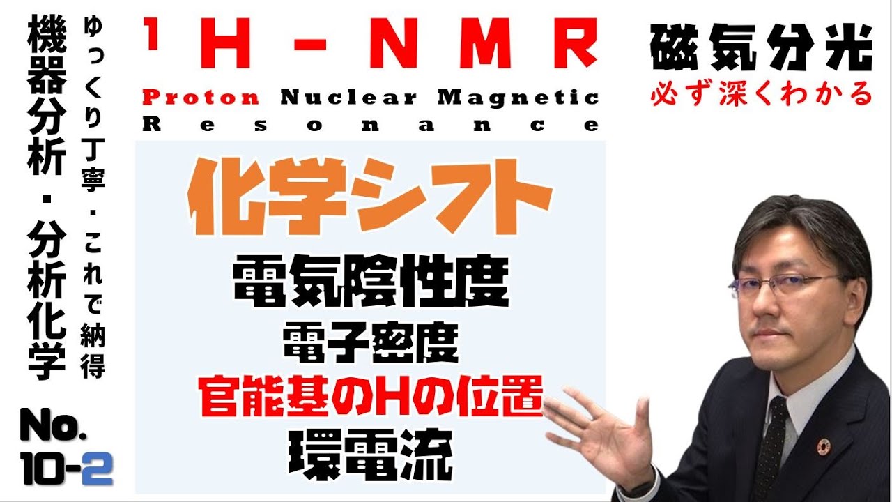 【機器分析/分析化学 10-2】化学シフトを電気陰性度と電子密度で理解 「ゆっくり丁寧」