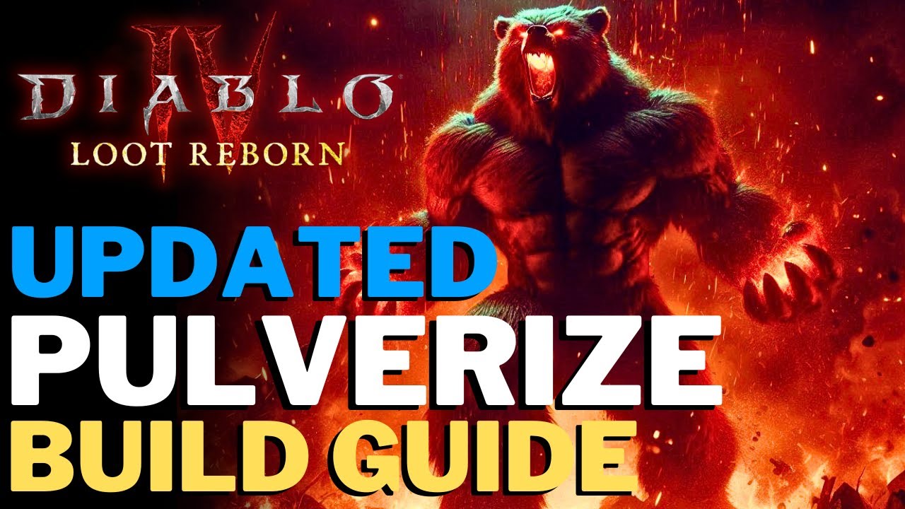 Diablo 4 - PULVERIZE 2.0 Druid Build Guide! Monster Damage! Easy T100+ Pit // Season 4