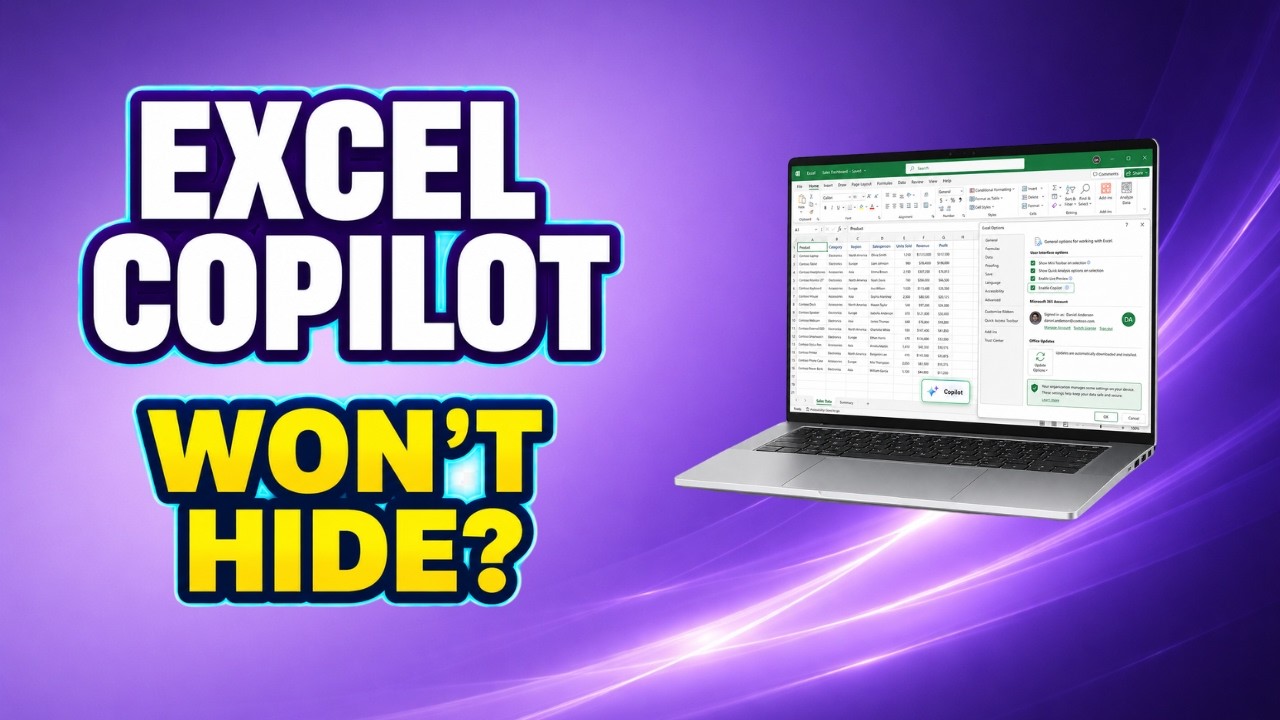 Excel Floating Copilot Button Won&rsquo;t Go Away? Check This Setting First