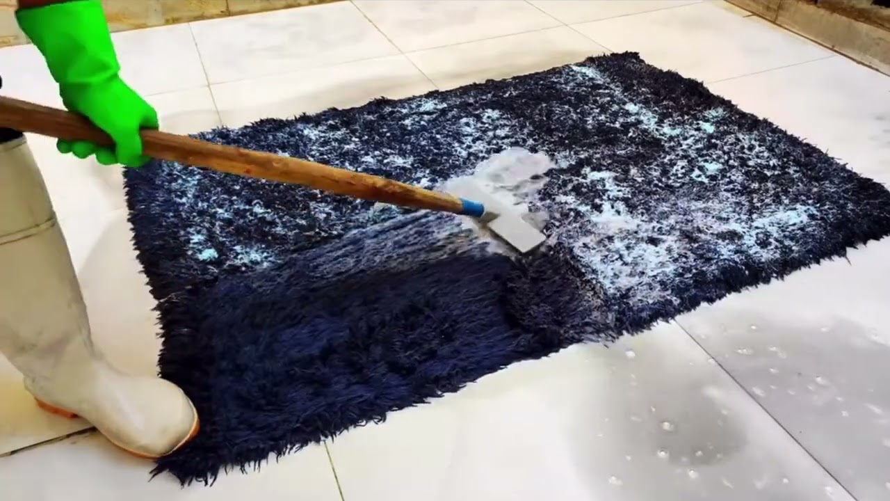 Amazing transformation of a rug from a Mechanical Shop - Satisfying Rug Cleaning Compilation ASMR 