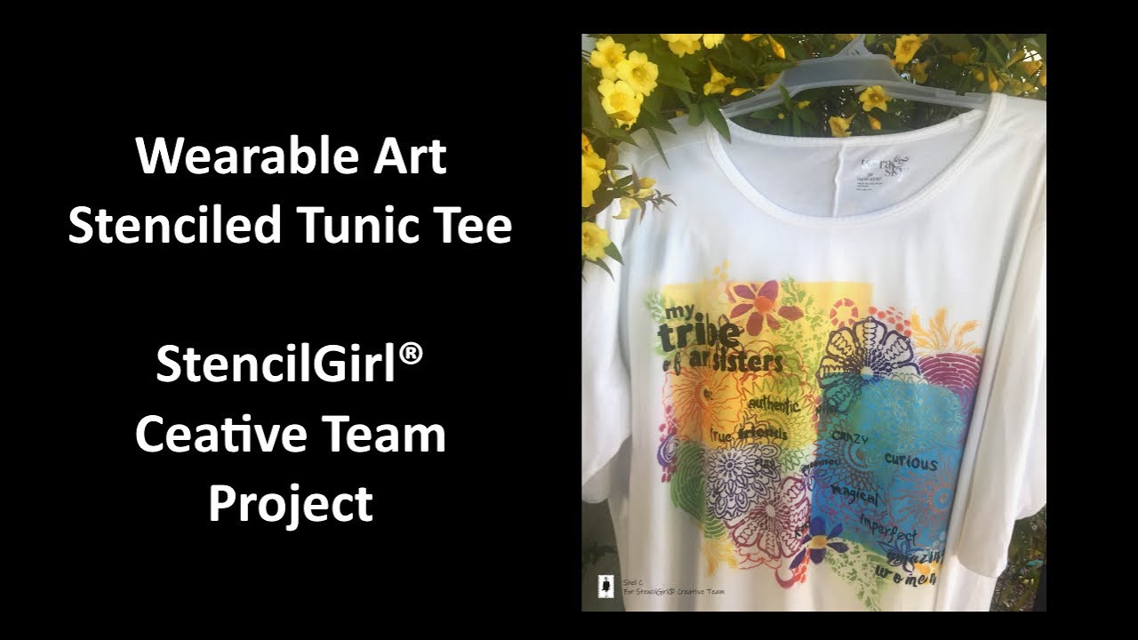 Colorful Wearable Art - Stenciled Tee for StencilGirl® Creative Team