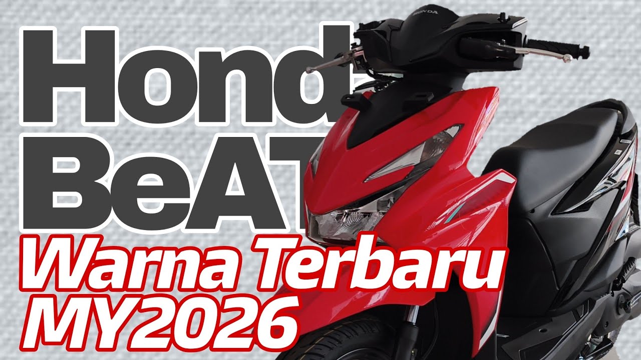 Grafis Baru, Honda BeAT Terbaru Warna Merah Hitam Tampil Enerjik